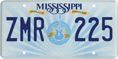MS license plate ZMR225