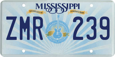 MS license plate ZMR239