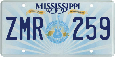 MS license plate ZMR259