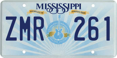 MS license plate ZMR261