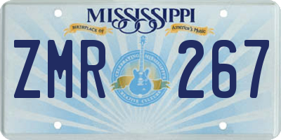 MS license plate ZMR267