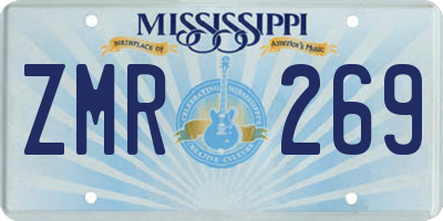 MS license plate ZMR269