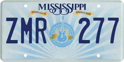 MS license plate ZMR277
