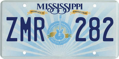 MS license plate ZMR282
