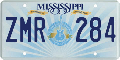 MS license plate ZMR284