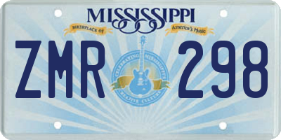 MS license plate ZMR298