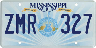 MS license plate ZMR327