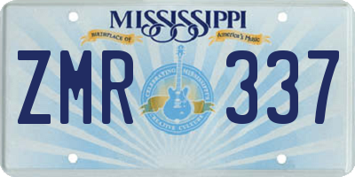 MS license plate ZMR337