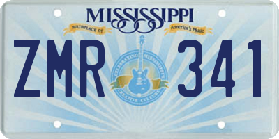 MS license plate ZMR341