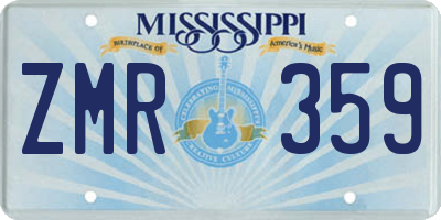 MS license plate ZMR359