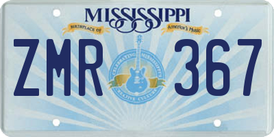 MS license plate ZMR367