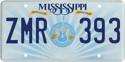 MS license plate ZMR393