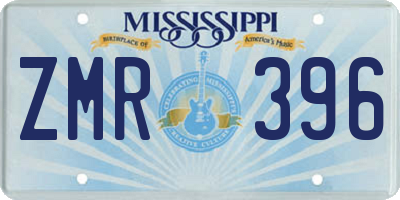 MS license plate ZMR396