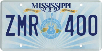 MS license plate ZMR400