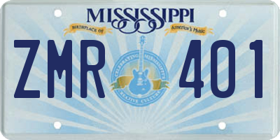 MS license plate ZMR401