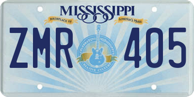 MS license plate ZMR405