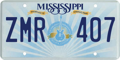 MS license plate ZMR407