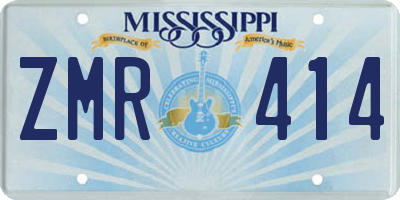 MS license plate ZMR414