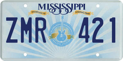 MS license plate ZMR421