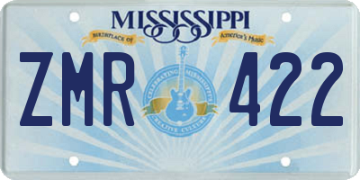 MS license plate ZMR422