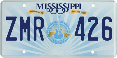MS license plate ZMR426