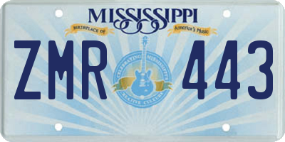 MS license plate ZMR443