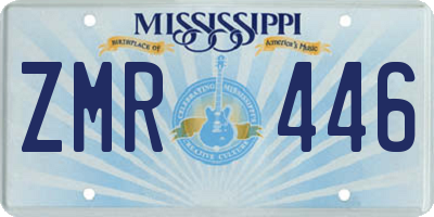 MS license plate ZMR446