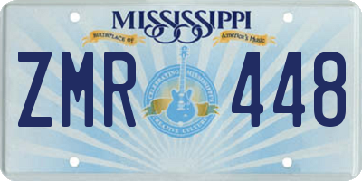 MS license plate ZMR448