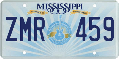 MS license plate ZMR459