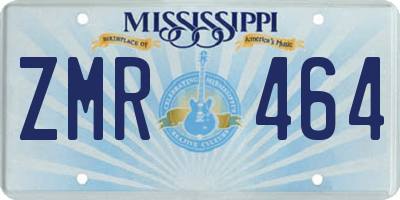 MS license plate ZMR464