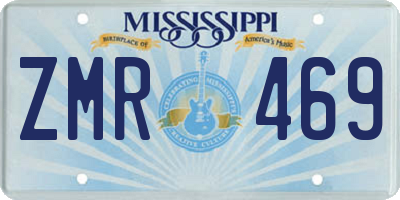 MS license plate ZMR469
