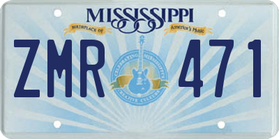 MS license plate ZMR471