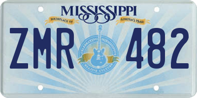 MS license plate ZMR482