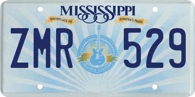 MS license plate ZMR529