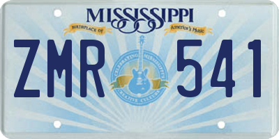 MS license plate ZMR541
