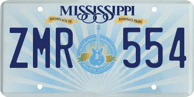 MS license plate ZMR554