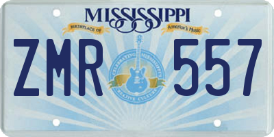 MS license plate ZMR557