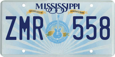 MS license plate ZMR558