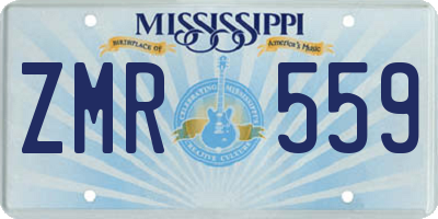 MS license plate ZMR559