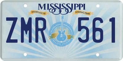 MS license plate ZMR561
