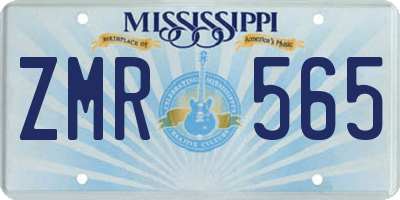 MS license plate ZMR565