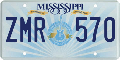 MS license plate ZMR570