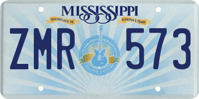 MS license plate ZMR573