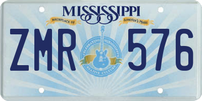 MS license plate ZMR576