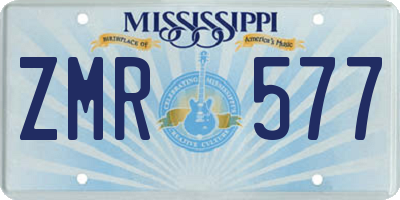 MS license plate ZMR577