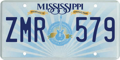MS license plate ZMR579