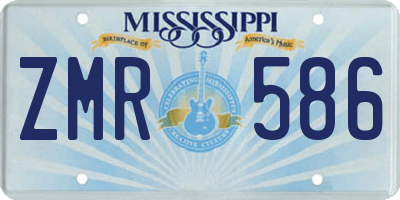 MS license plate ZMR586