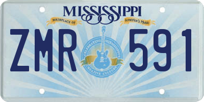MS license plate ZMR591