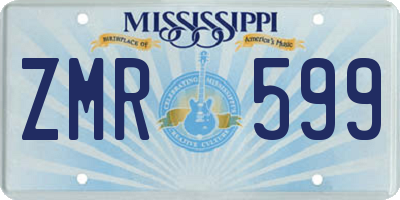 MS license plate ZMR599