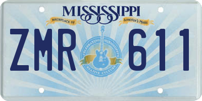 MS license plate ZMR611